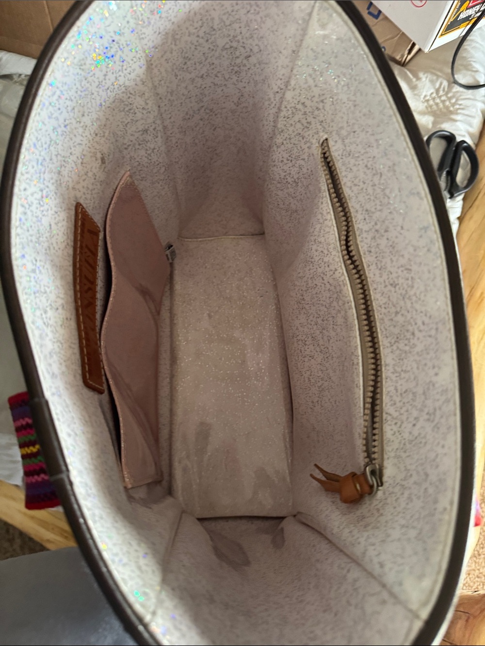 Consuela Sophie Tote with Striped Handles and blue sides waterproof!! - Picture 7 of 9